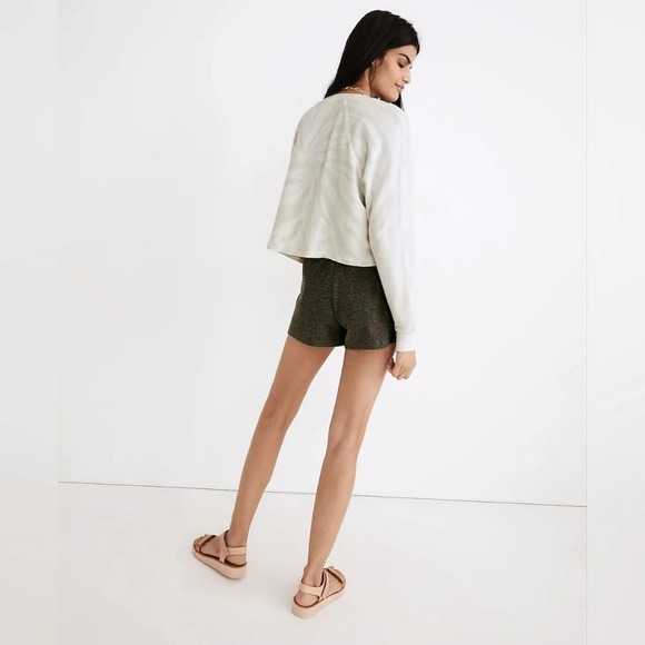 MWL Madewell tie dye knit Crop Sweatshirt in morning mist white M - Picture 5 of 11